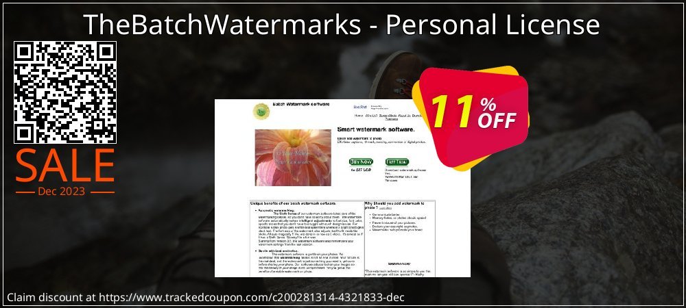 TheBatchWatermarks - Personal License coupon on Virtual Vacation Day deals