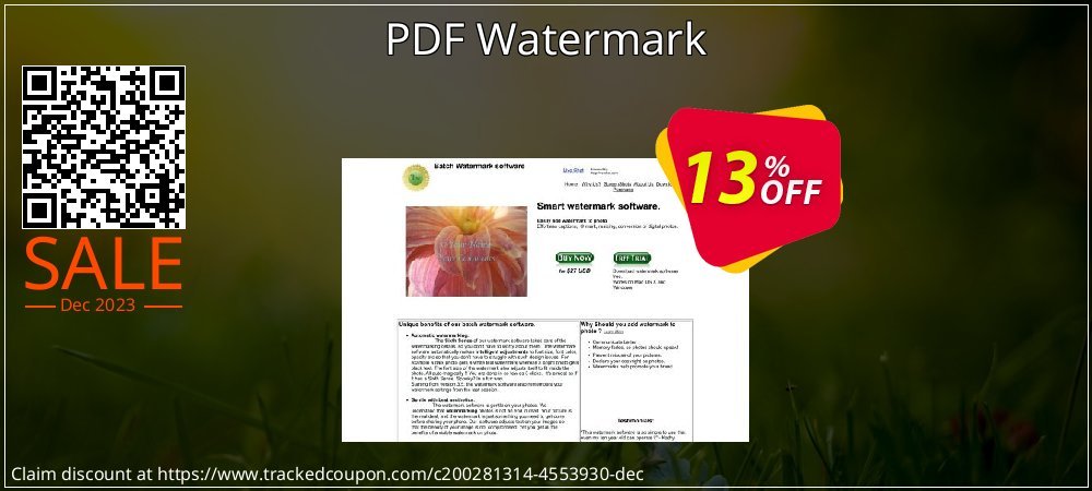 PDF Watermark coupon on World Backup Day super sale