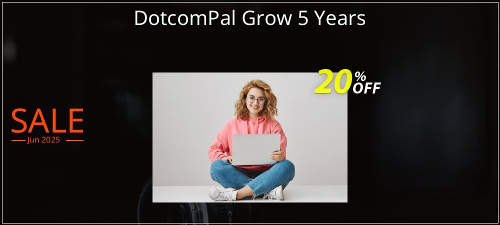 DotcomPal Grow 5 Years coupon on Social Media Day promotions
