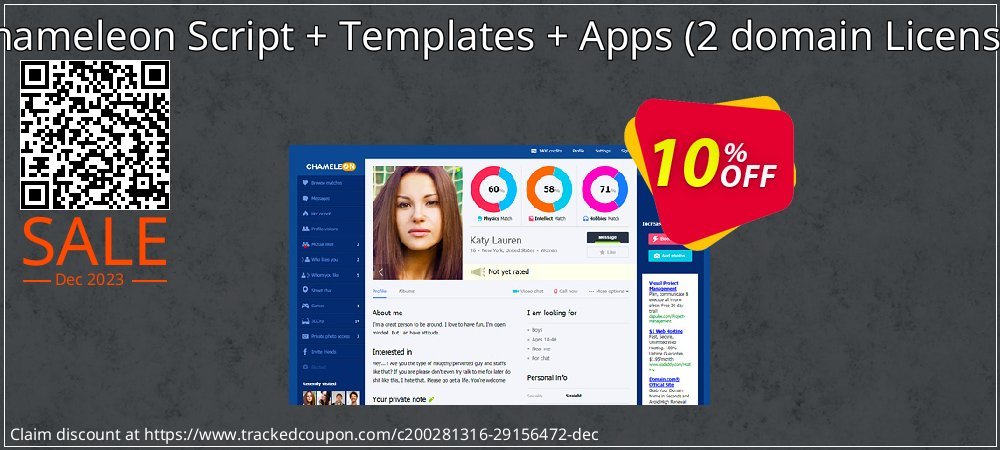 Chameleon Script + Templates + Apps - 2 domain License  coupon on Working Day promotions