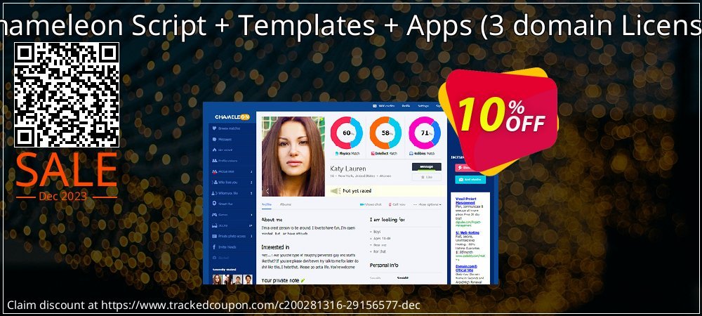 Chameleon Script + Templates + Apps - 3 domain License  coupon on April Fools' Day offering discount