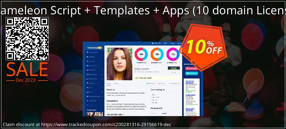 Chameleon Script + Templates + Apps - 10 domain License  coupon on World Password Day offer