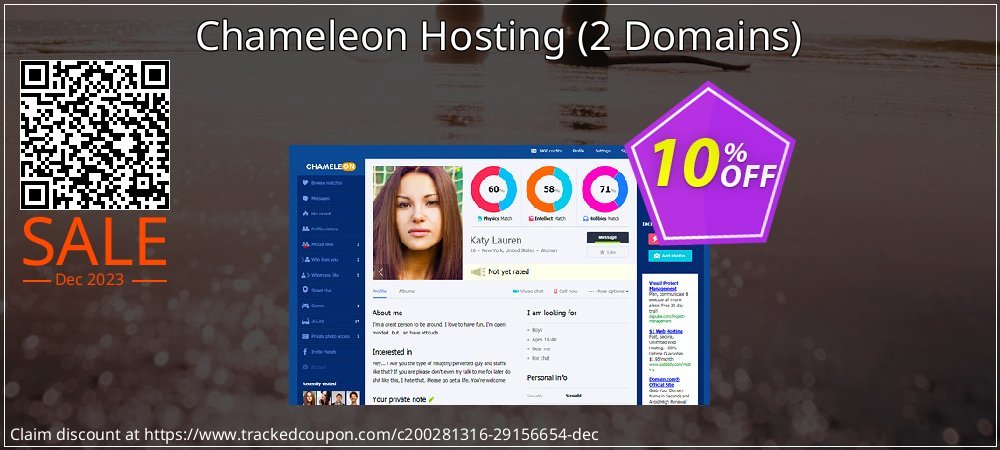 Chameleon Hosting - 2 Domains  coupon on World Password Day deals
