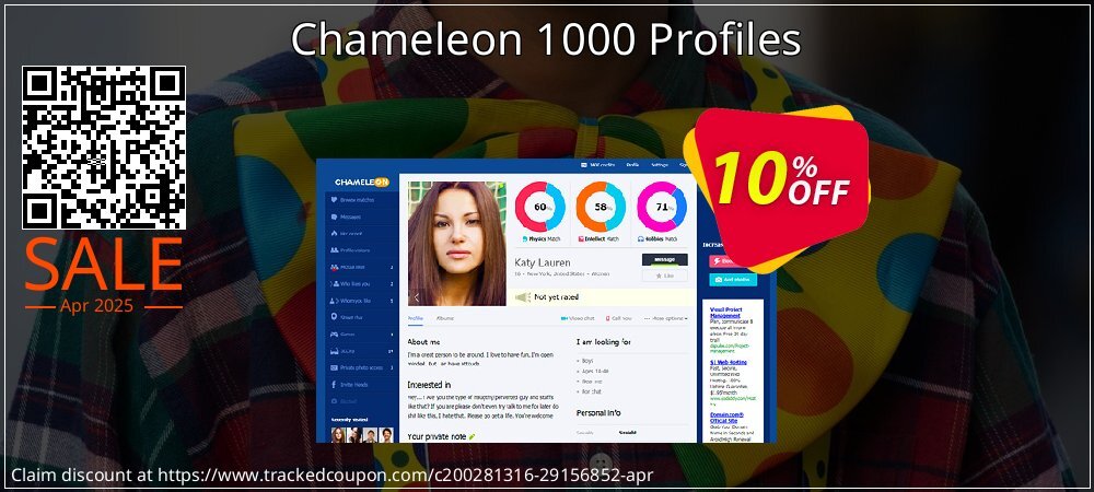 Chameleon 1000 Profiles coupon on Working Day deals