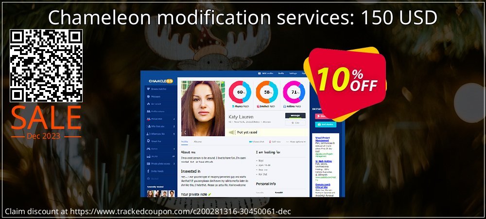 Chameleon modification services: 150 USD coupon on National Loyalty Day sales