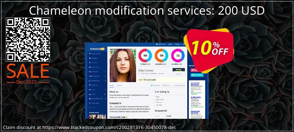 Chameleon modification services: 200 USD coupon on Constitution Memorial Day promotions