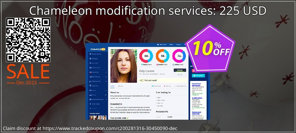 Chameleon modification services: 225 USD coupon on Mother Day offer