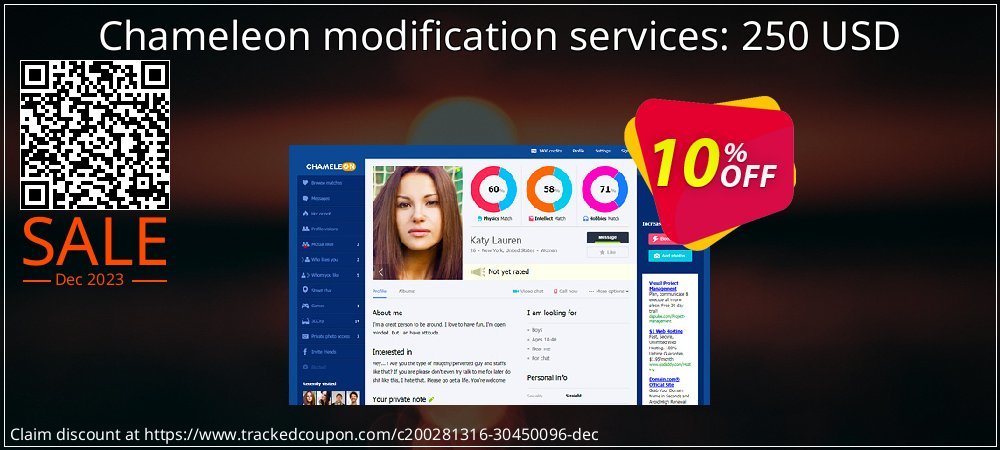 Chameleon modification services: 250 USD coupon on National Loyalty Day promotions