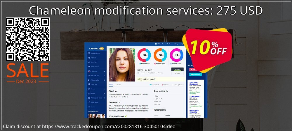 Chameleon modification services: 275 USD coupon on Tell a Lie Day super sale