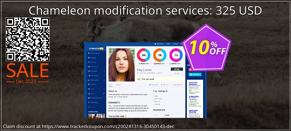 Chameleon modification services: 325 USD coupon on Easter Day sales