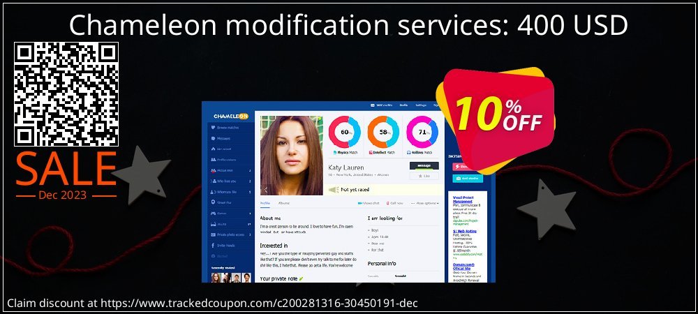 Chameleon modification services: 400 USD coupon on National Loyalty Day offering discount