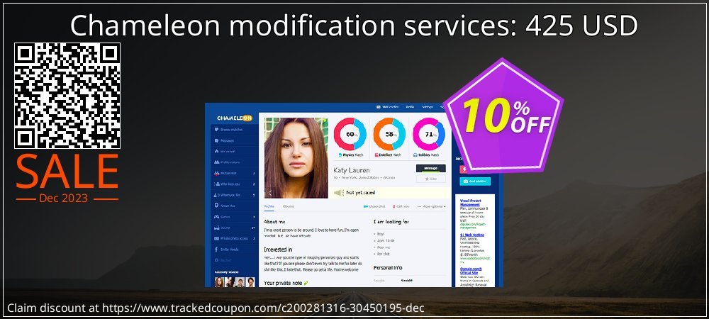 Chameleon modification services: 425 USD coupon on Mother Day promotions