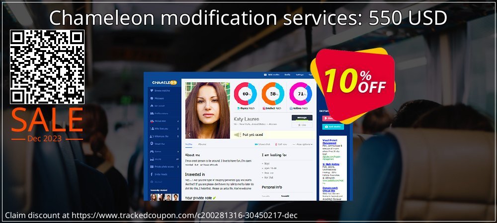 Chameleon modification services: 550 USD coupon on April Fools' Day offer