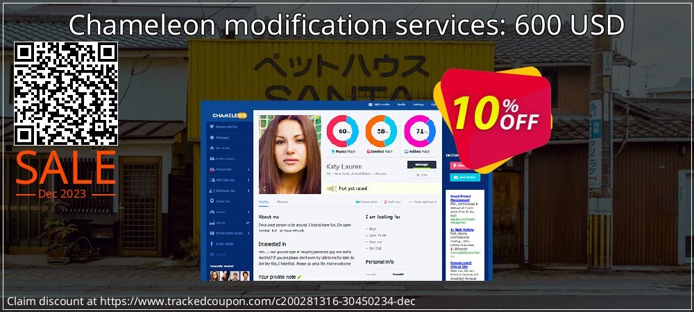 Chameleon modification services: 600 USD coupon on Tell a Lie Day deals