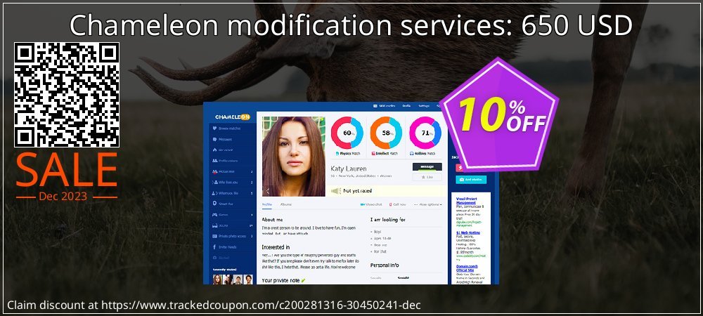 Chameleon modification services: 650 USD coupon on National Loyalty Day sales