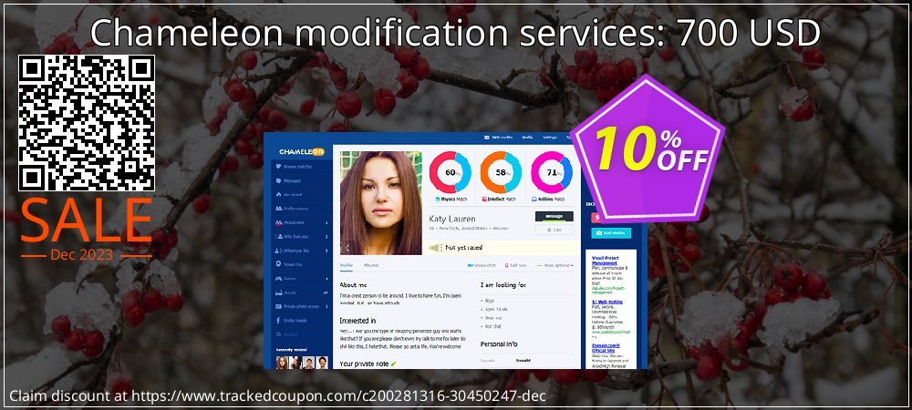 Chameleon modification services: 700 USD coupon on April Fools' Day offering sales