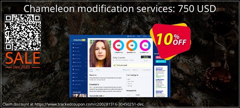 Chameleon modification services: 750 USD coupon on World Party Day sales