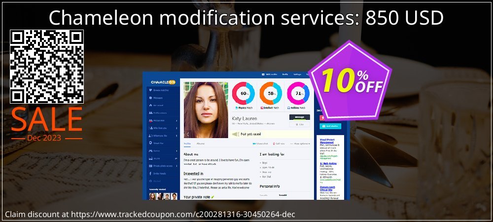Chameleon modification services: 850 USD coupon on Tell a Lie Day offering discount