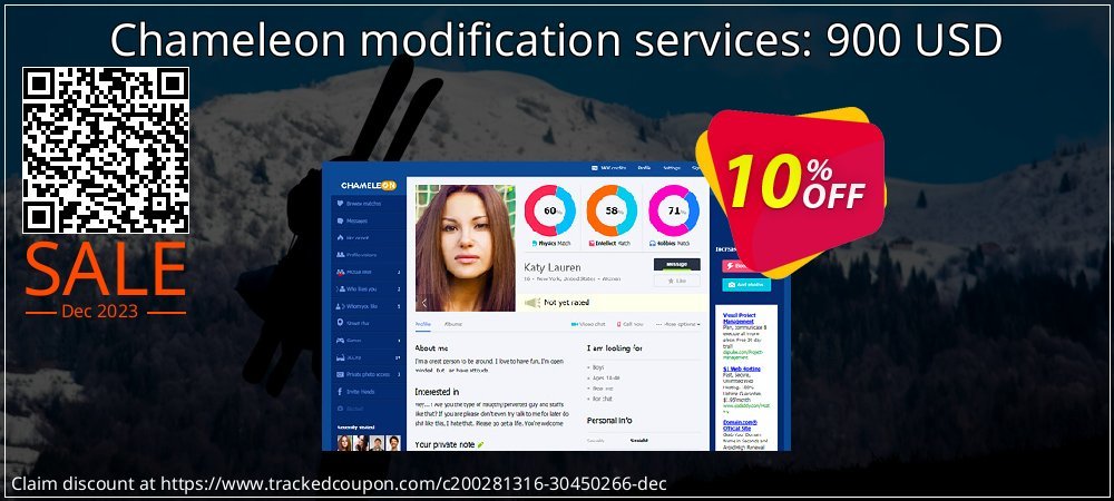 Chameleon modification services: 900 USD coupon on National Loyalty Day discounts