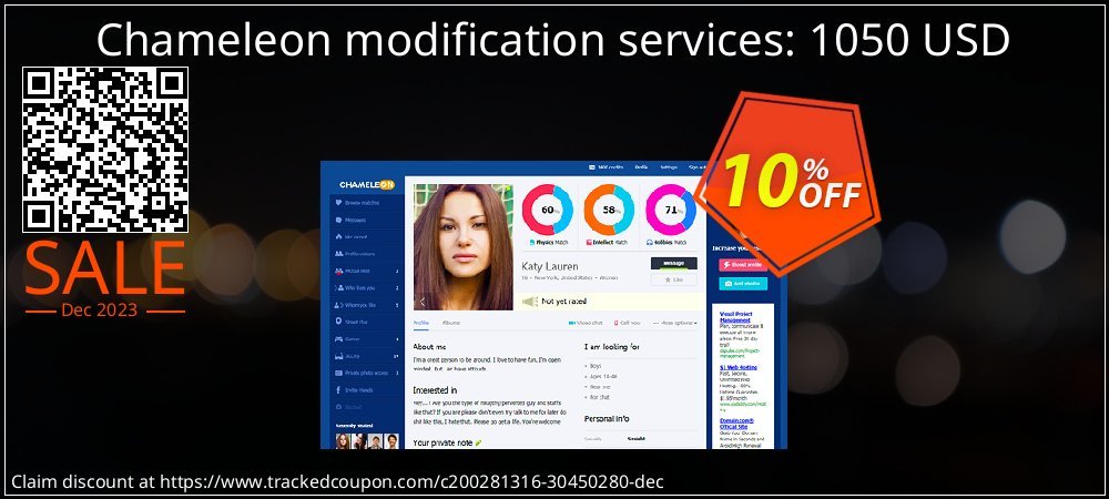 Chameleon modification services: 1050 USD coupon on World Backup Day deals