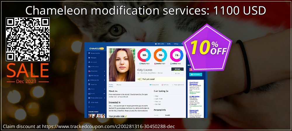 Chameleon modification services: 1100 USD coupon on Virtual Vacation Day sales