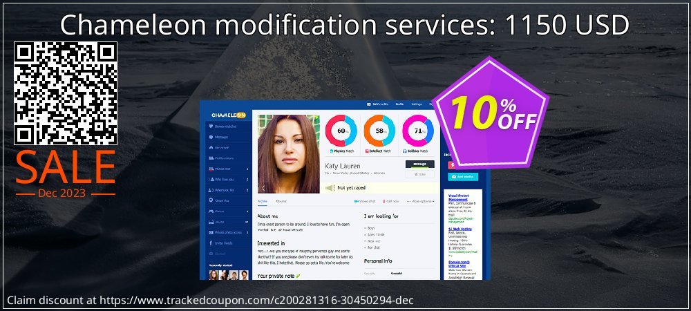 Chameleon modification services: 1150 USD coupon on April Fools' Day super sale