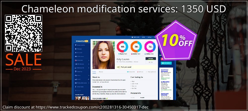 Chameleon modification services: 1350 USD coupon on Working Day offering discount
