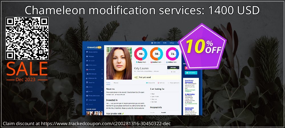 Chameleon modification services: 1400 USD coupon on Working Day sales