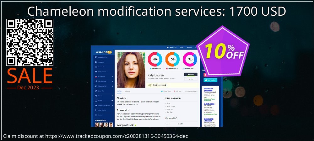 Chameleon modification services: 1700 USD coupon on Tell a Lie Day offering sales