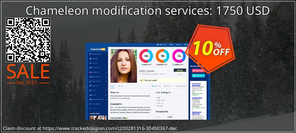 Chameleon modification services: 1750 USD coupon on Working Day sales