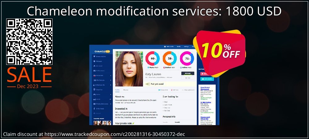 Chameleon modification services: 1800 USD coupon on Working Day offering sales