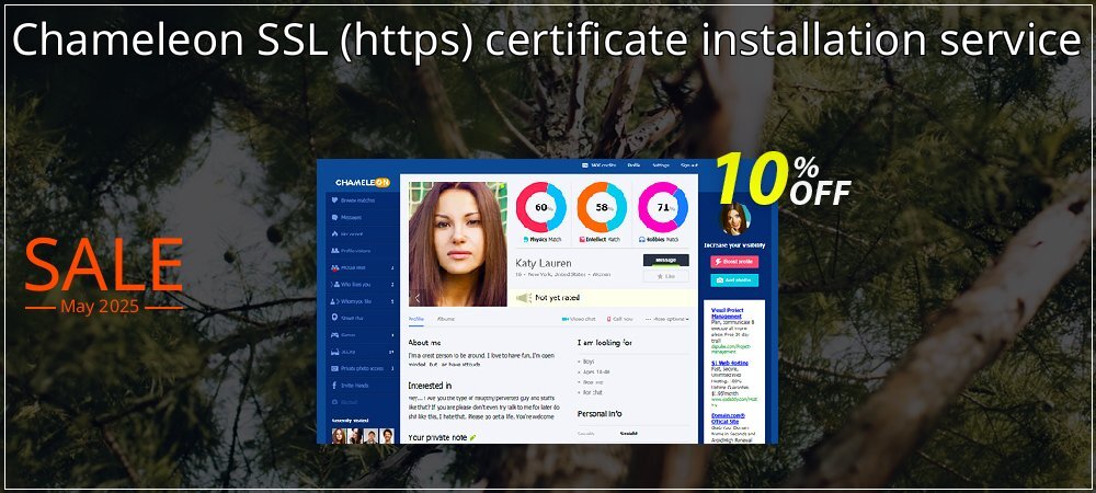 Chameleon SSL - https certificate installation service coupon on World Party Day offering sales