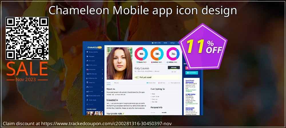 Chameleon Mobile app icon design coupon on April Fools' Day offer