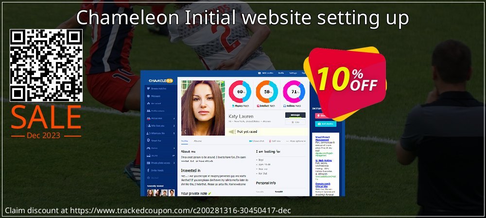 Chameleon Initial website setting up coupon on Working Day offering sales