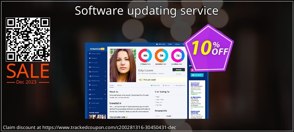 Software updating service coupon on World Party Day sales