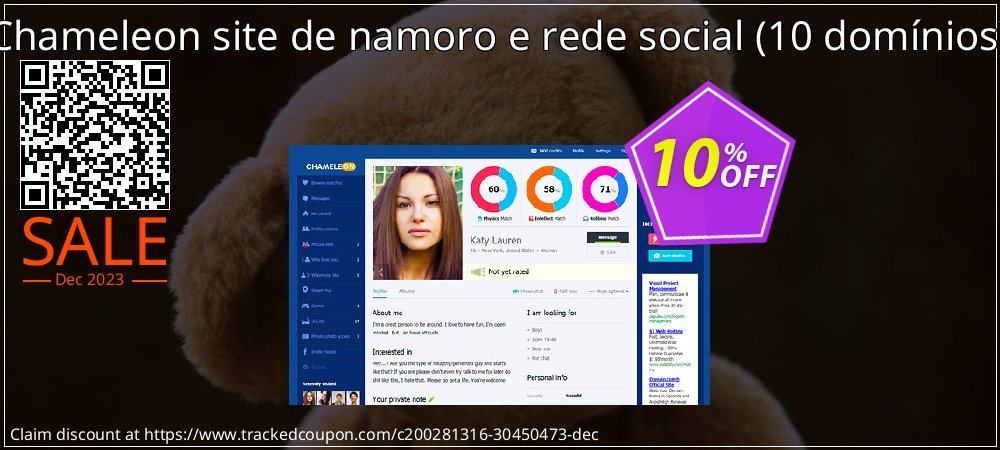 Chameleon site de namoro e rede social - 10 domínios  coupon on Easter Day super sale