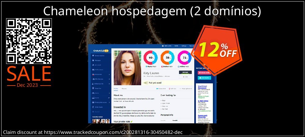 Chameleon hospedagem - 2 domínios  coupon on April Fools' Day super sale