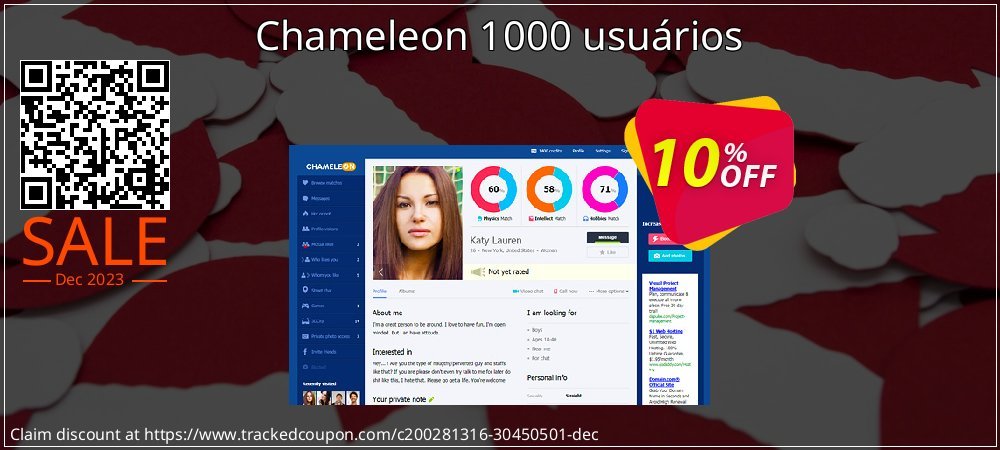 Chameleon 1000 usuários coupon on World Party Day discounts