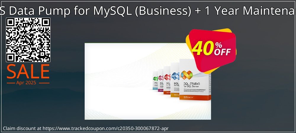 EMS Data Pump for MySQL - Business + 1 Year Maintenance coupon on April Fools' Day sales