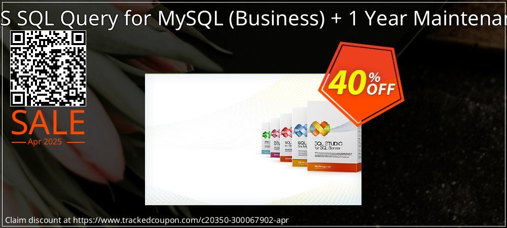 EMS SQL Query for MySQL - Business + 1 Year Maintenance coupon on April Fools' Day discount