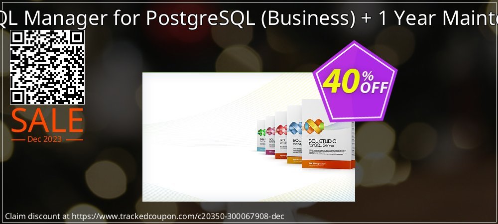 EMS SQL Manager for PostgreSQL - Business + 1 Year Maintenance coupon on Virtual Vacation Day promotions
