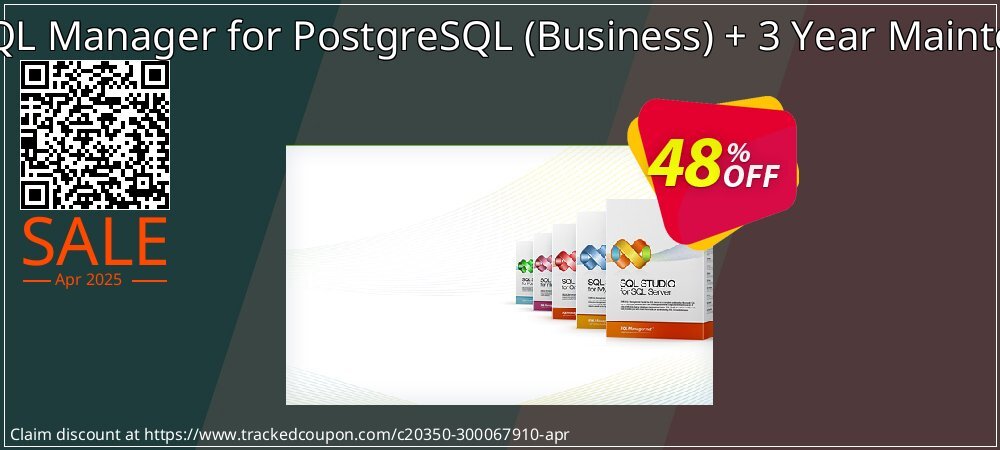 EMS SQL Manager for PostgreSQL - Business + 3 Year Maintenance coupon on National Walking Day offer