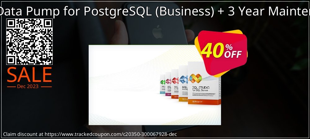 EMS Data Pump for PostgreSQL - Business + 3 Year Maintenance coupon on New Year's Weekend promotions