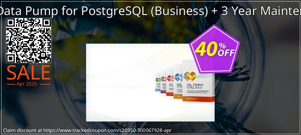 EMS Data Pump for PostgreSQL - Business + 3 Year Maintenance coupon on Easter Day offer