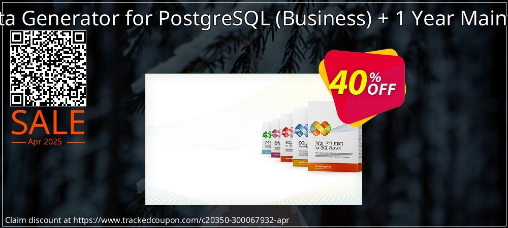 EMS Data Generator for PostgreSQL - Business + 1 Year Maintenance coupon on April Fools Day offering sales