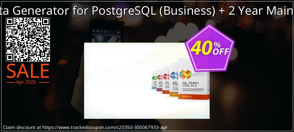 EMS Data Generator for PostgreSQL - Business + 2 Year Maintenance coupon on Easter Day discounts