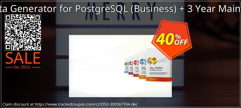 EMS Data Generator for PostgreSQL - Business + 3 Year Maintenance coupon on Happy New Year offering sales