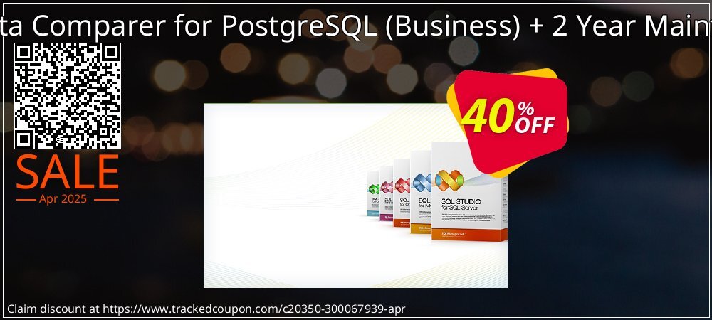 EMS Data Comparer for PostgreSQL - Business + 2 Year Maintenance coupon on April Fools' Day discount