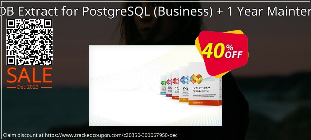 EMS DB Extract for PostgreSQL - Business + 1 Year Maintenance coupon on National No Smoking Day offering sales