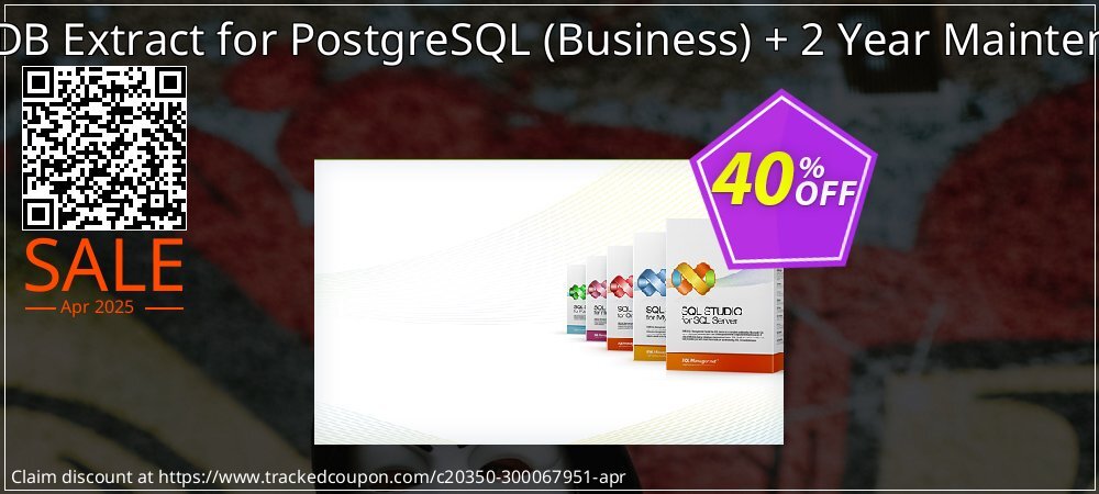 EMS DB Extract for PostgreSQL - Business + 2 Year Maintenance coupon on World Party Day discounts